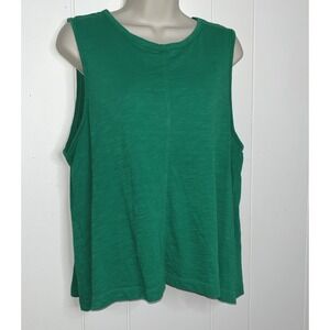 ME+EM Green Top 12 Cotton Slub Jersey Tank‎ Top Vest Tank